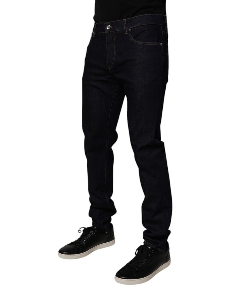 Dolce & Gabbana Black Cotton Stretch Men Skinny Denim Jeans
