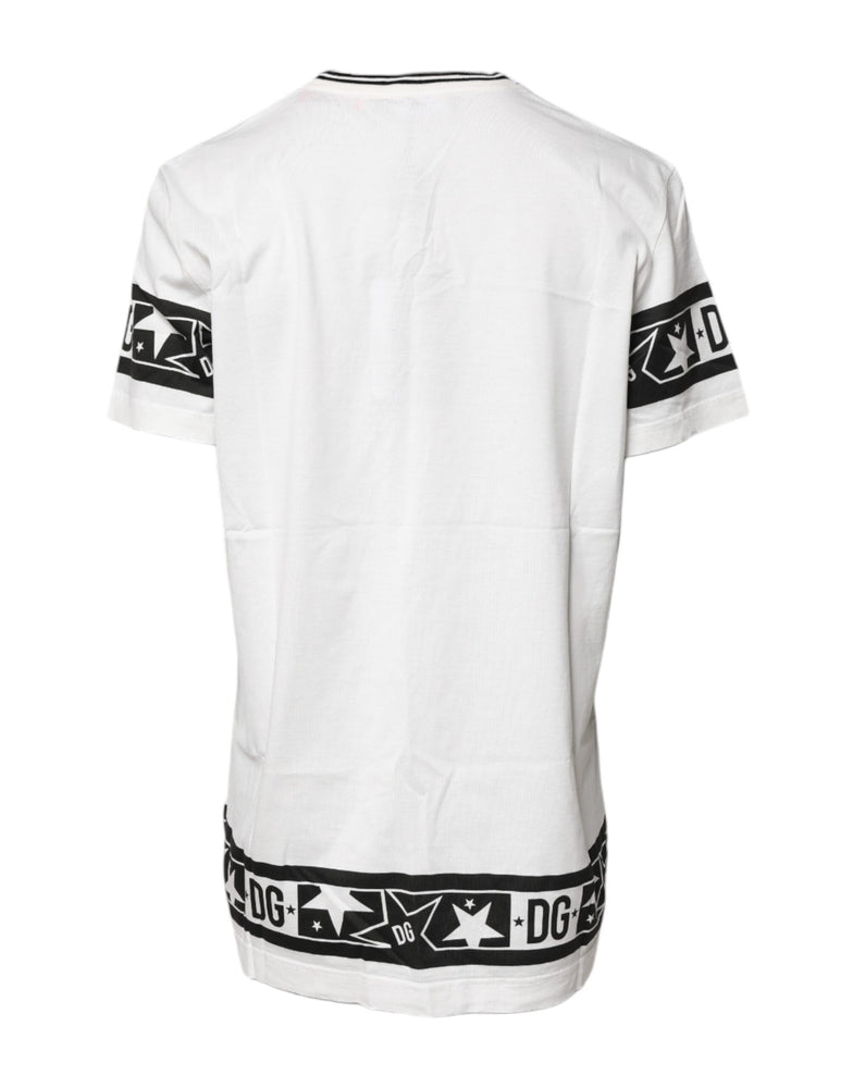 Dolce & Gabbana White #DGMillennials Cotton Crewneck T-shirt