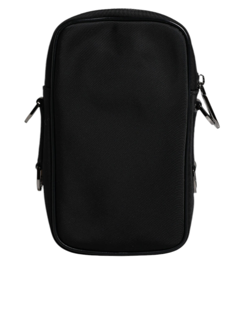 Dolce & Gabbana Multicolor Leopard Jacquard Logo Plaque Neck Strap Bag