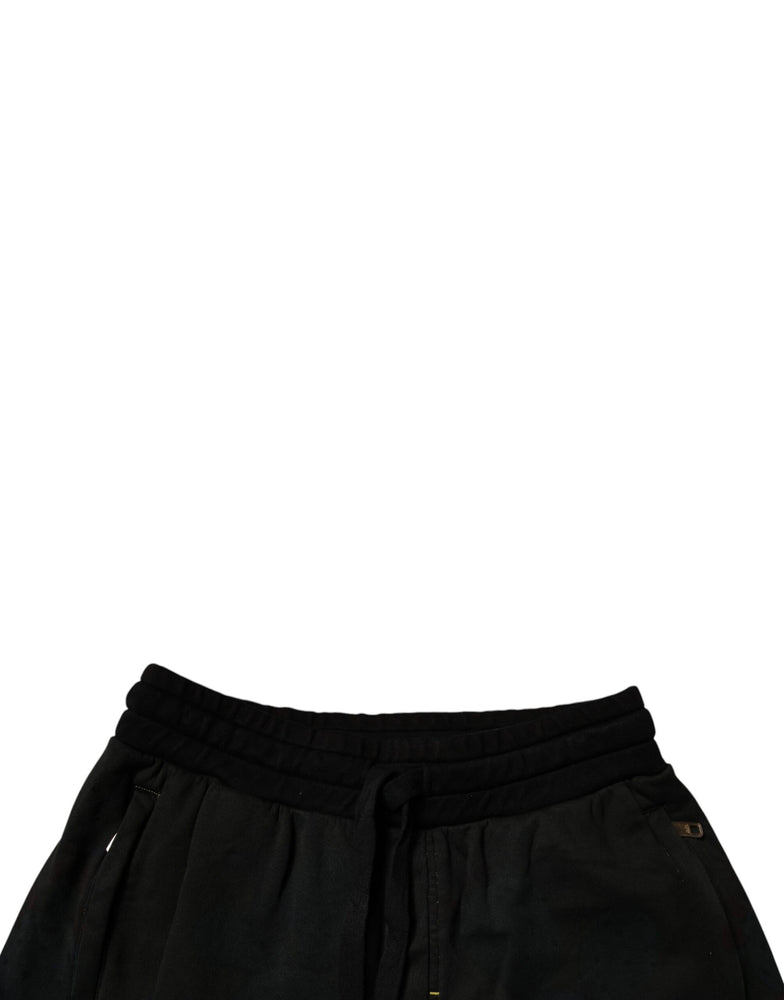 Dolce & Gabbana Black Cotton Sweatshorts Men Bermuda Shorts