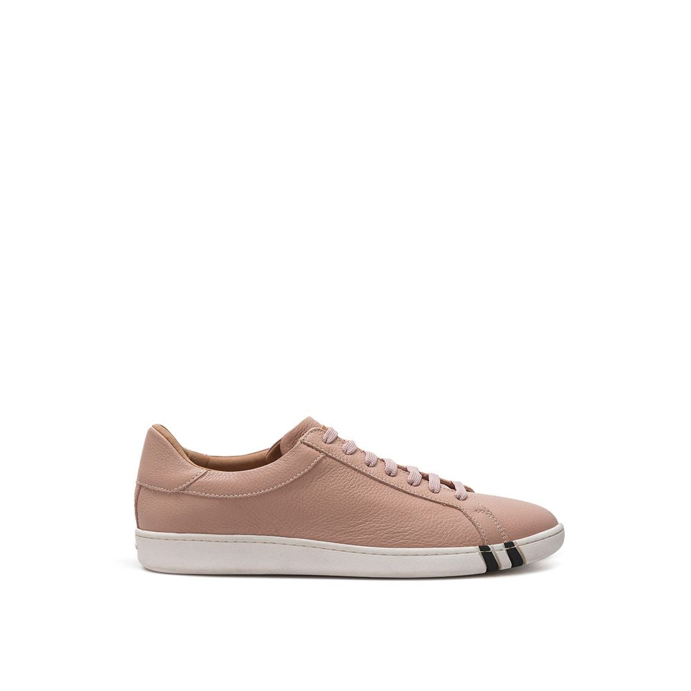 Bally Pink Leather Low Top Sneakers