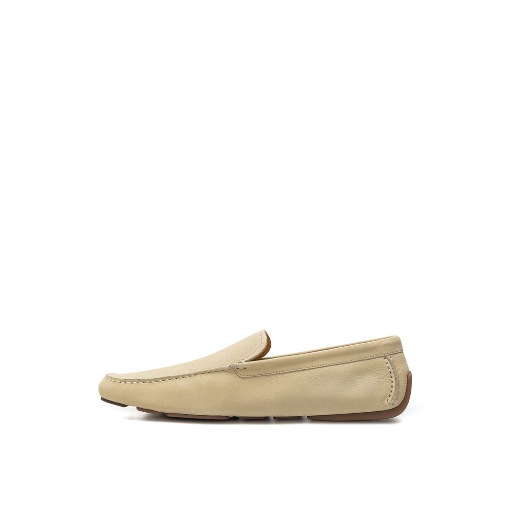 Bally Beige Leather Moccassin