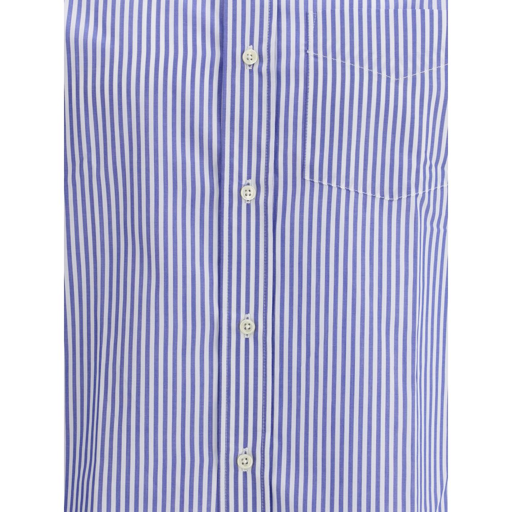 Deperlu Blue Cotton Pattern Shirt