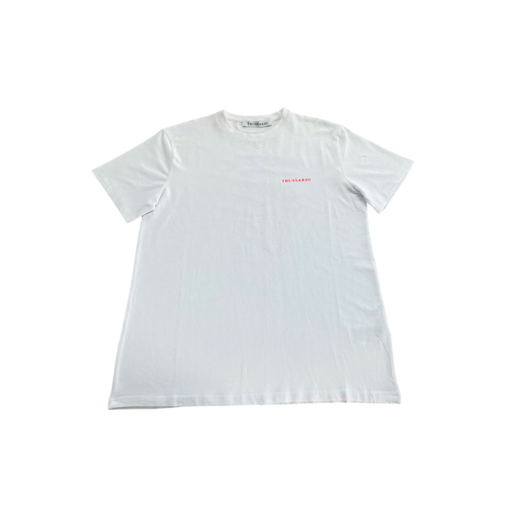 Trussardi Beachwear White Cotton T-Shirt