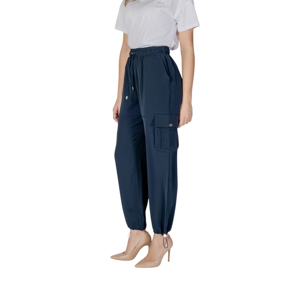 Liu Jo Blue Polyester Cargo Pants
