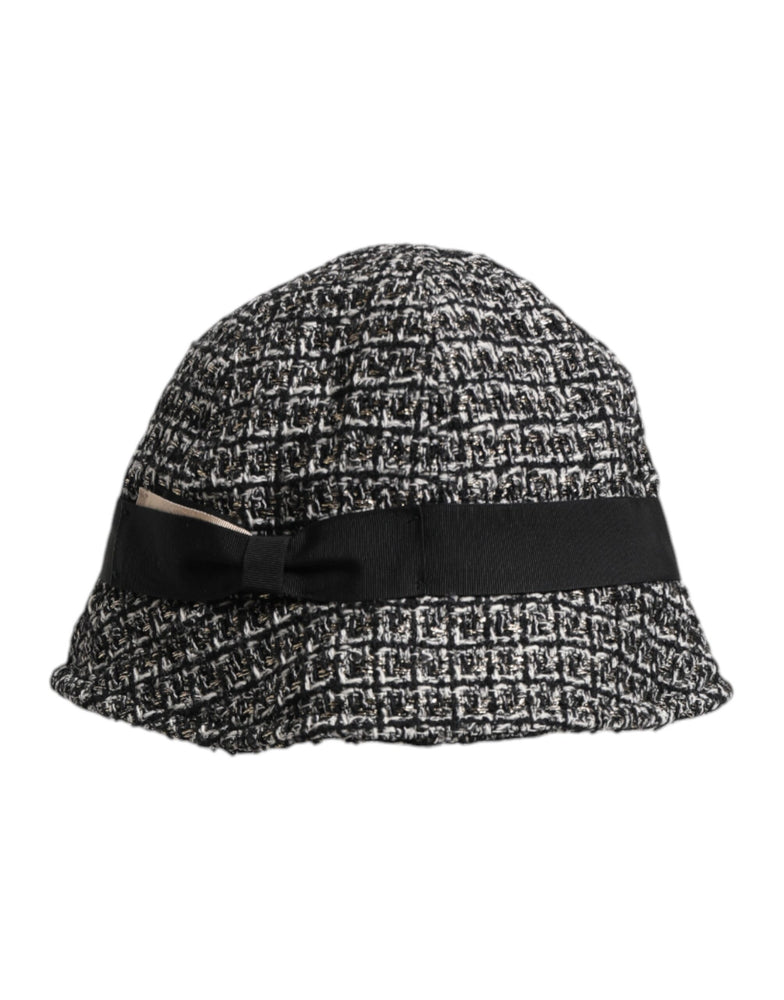 Dolce & Gabbana Black Cotton Blend Bucket Hat