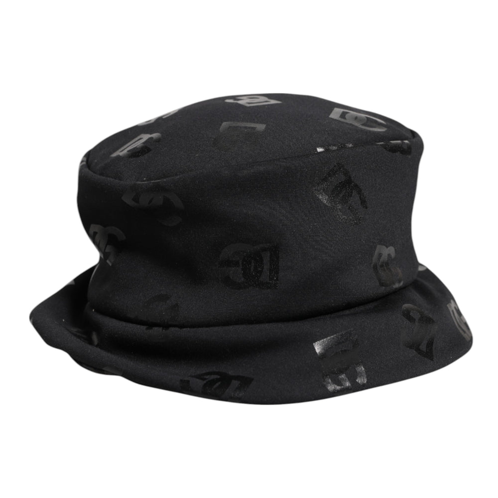 Dolce & Gabbana Black DG Monogram Polyester Jacquard Bucket Hat