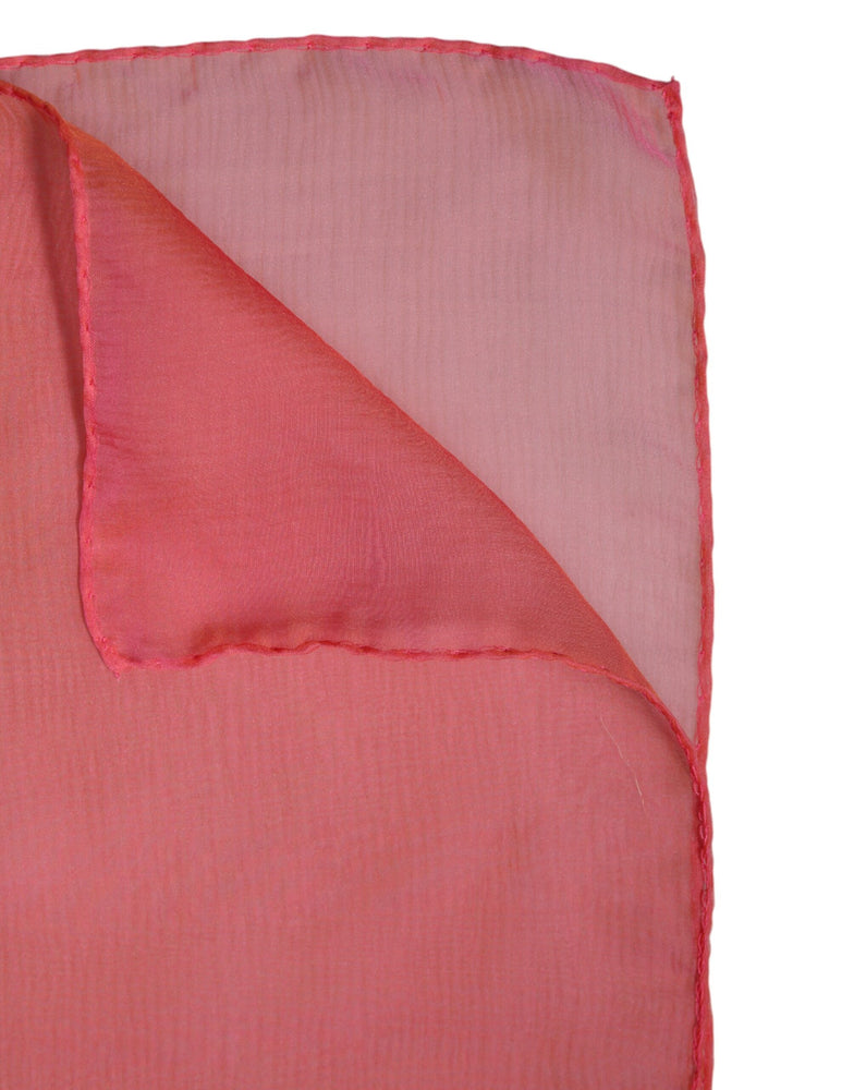 Dolce & Gabbana Pink Silk Rectangle Women Wrap Shawl Scarf