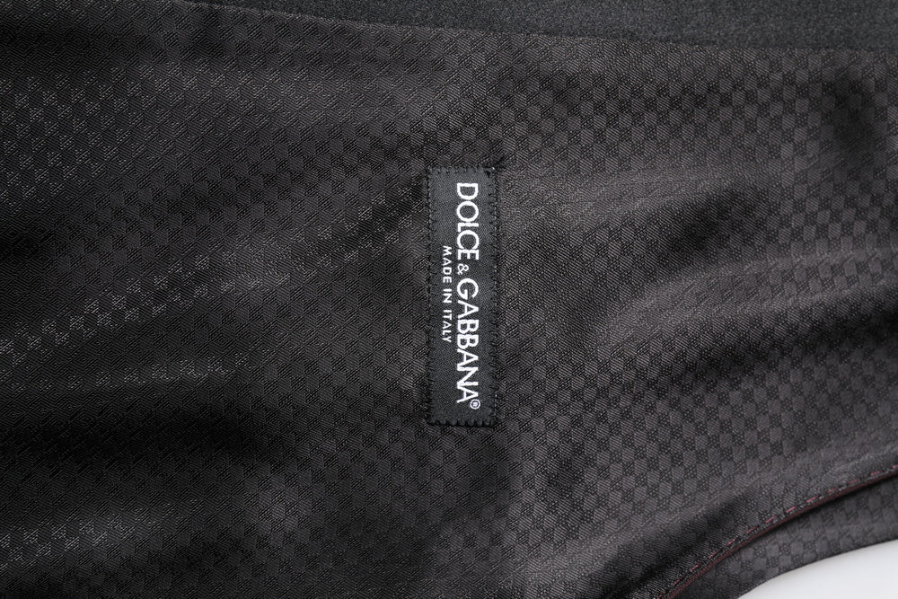 Dolce & Gabbana Maroon Wool Waistcoat Dress Formal Vest