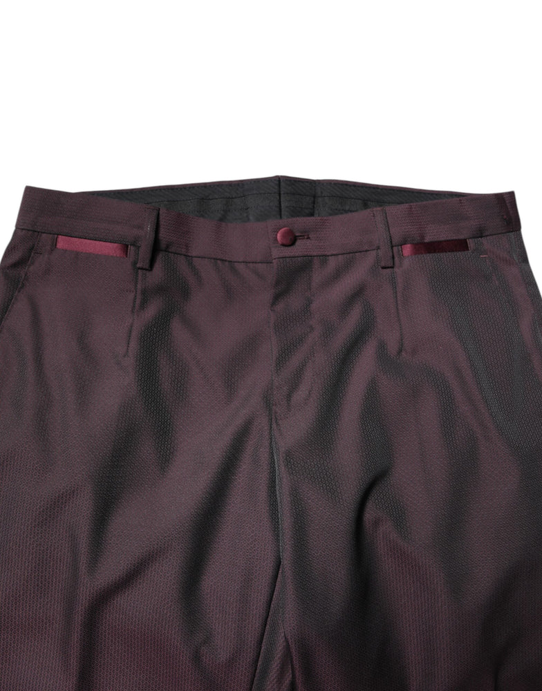 Dolce & Gabbana Maroon Single Breasted Formal 2 Piece Suit