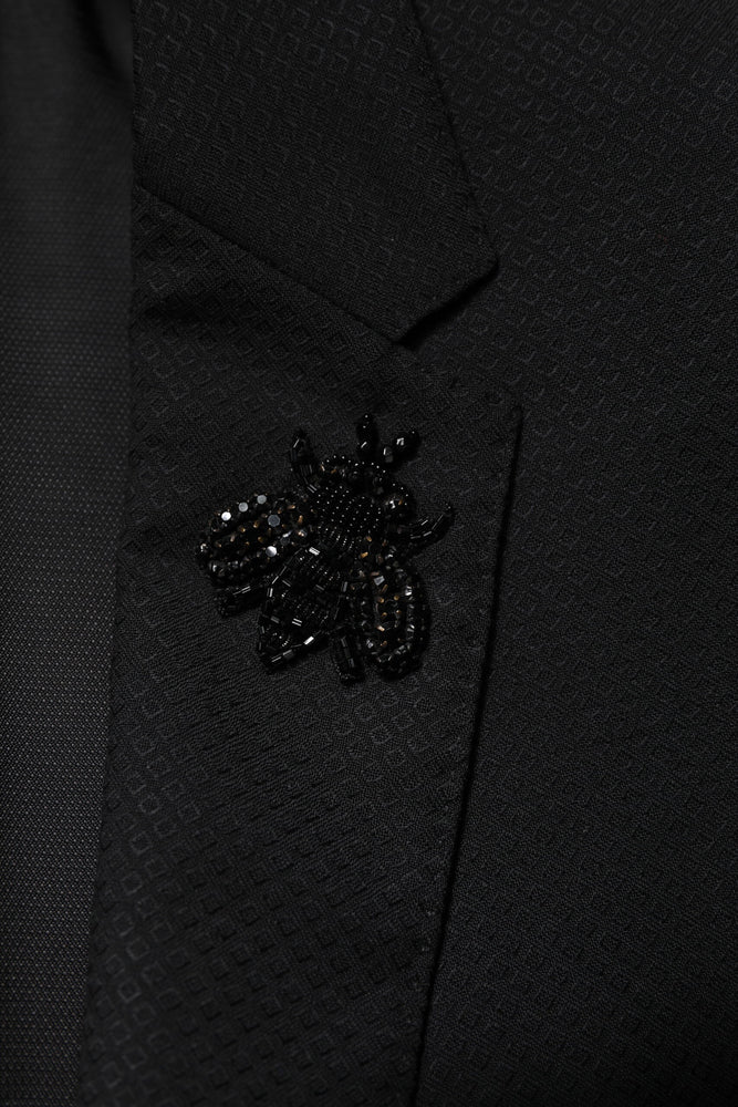 Dolce & Gabbana Black Wool Single Breasted 2 Piece Suit