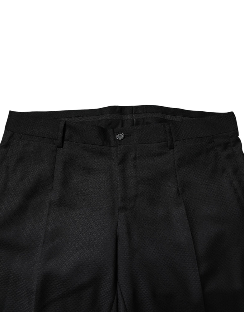 Dolce & Gabbana Black Wool Single Breasted 2 Piece Suit