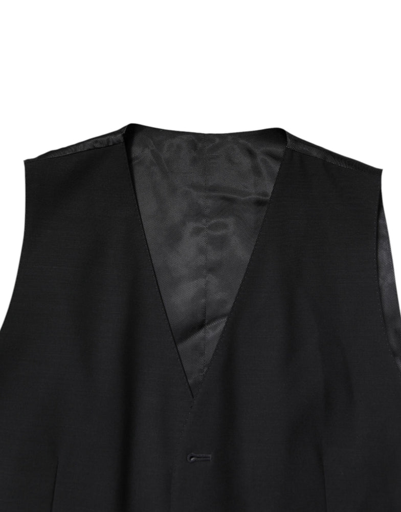 Dolce & Gabbana Black Single Breasted Formal 3 Piece Suit