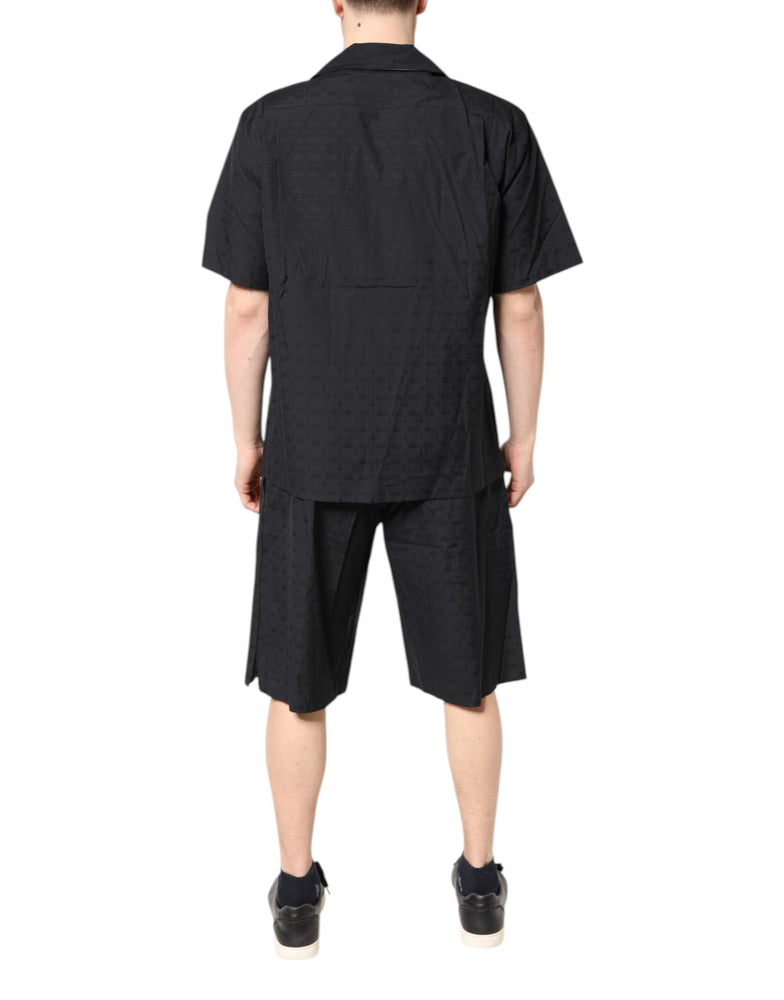 Dolce & Gabbana Black Cotton Men Pajama Set Sleepwear