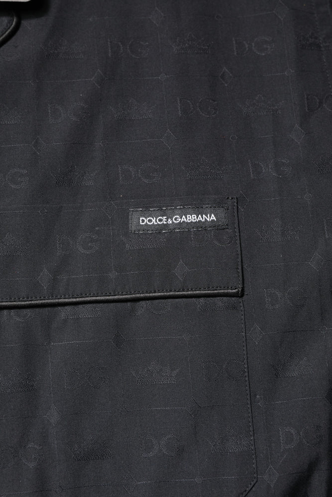 Dolce & Gabbana Black Cotton Men Pajama Set Sleepwear