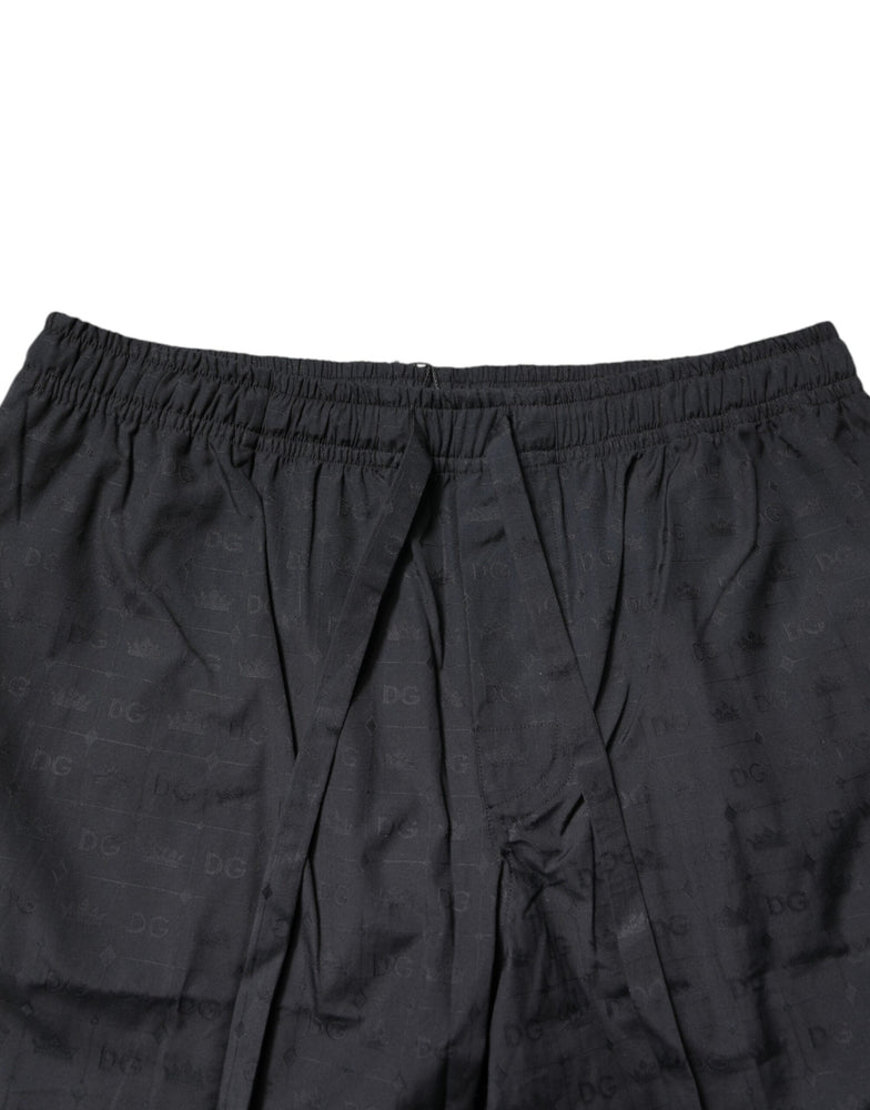 Dolce & Gabbana Black Cotton Men Pajama Set Sleepwear