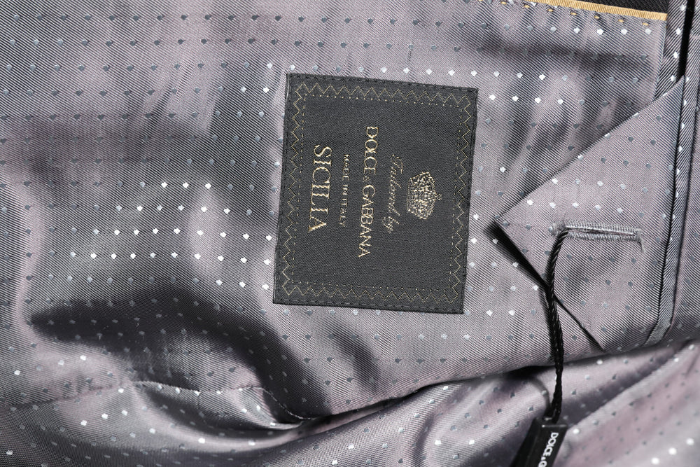 Dolce & Gabbana Black Striped SICILIA Formal 2 Piece Suit