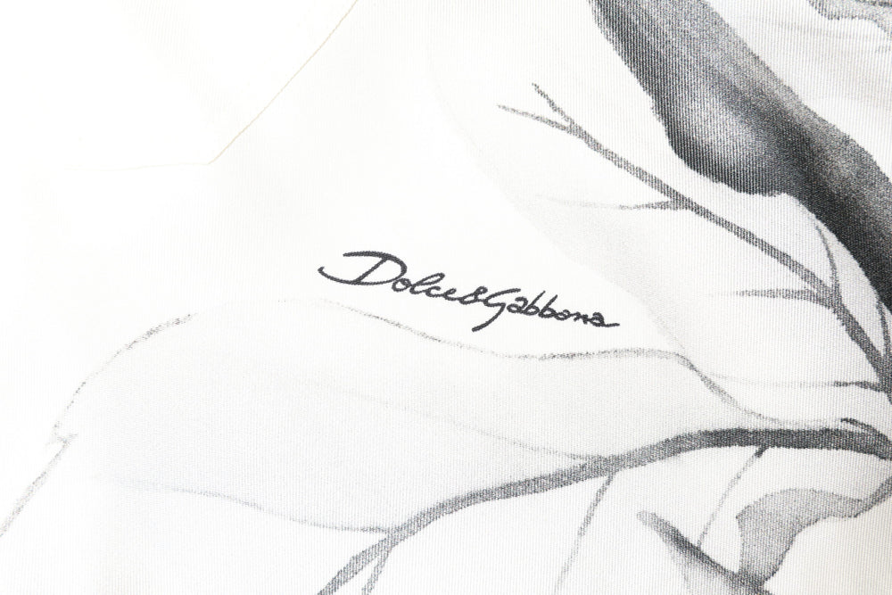 Dolce & Gabbana Ivory Silk Long Sleeves Men Casual Shirt