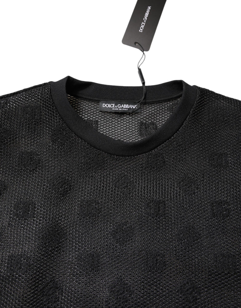 Dolce & Gabbana Black See Through Logo Short Sleeves T-shirt