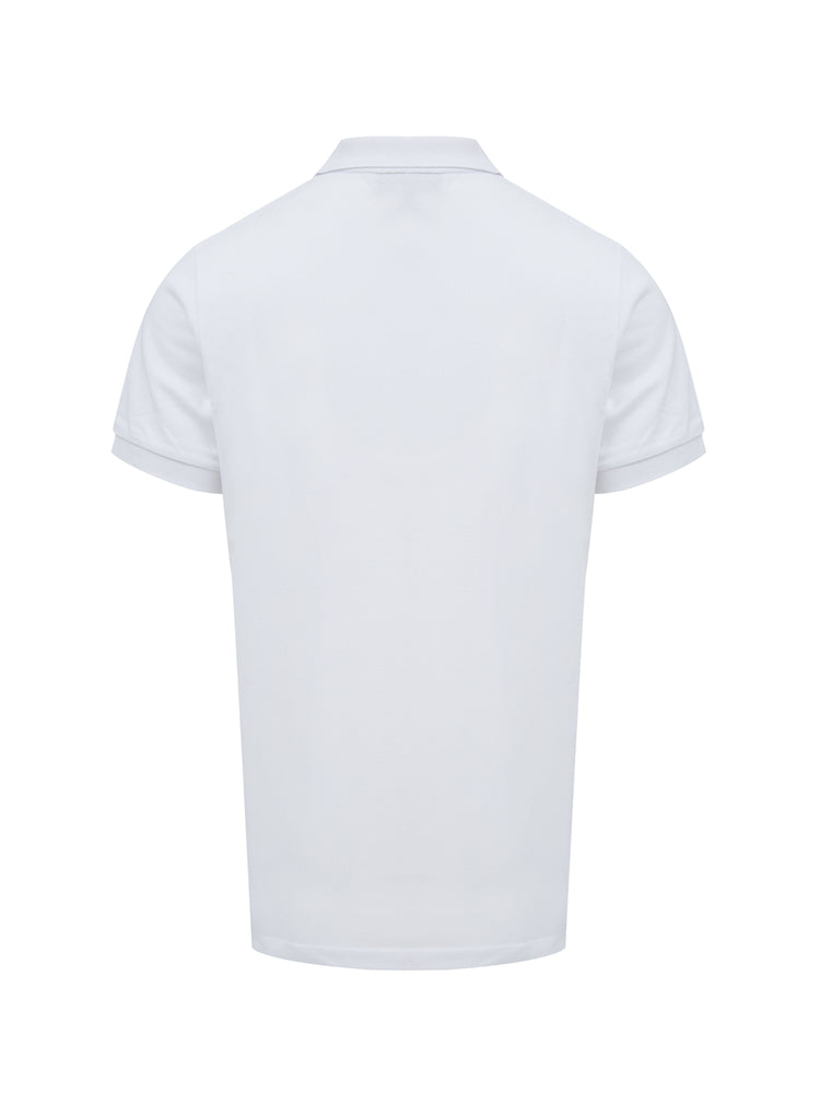 Burberry White Cotton Collared Polo Shirt
