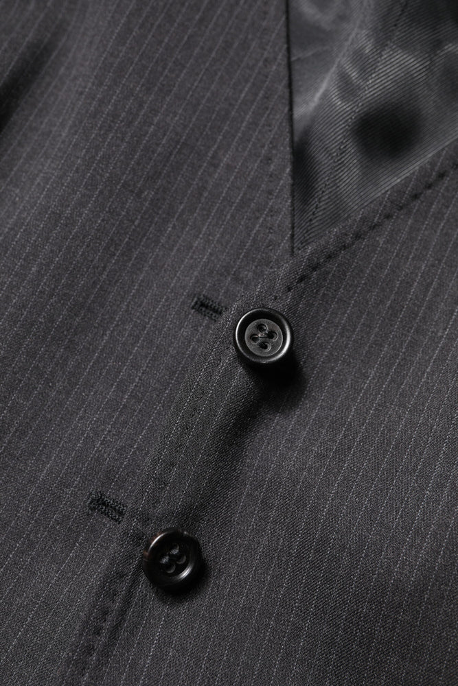 Dolce & Gabbana Black Striped Button Down Sleeveless Vest Top