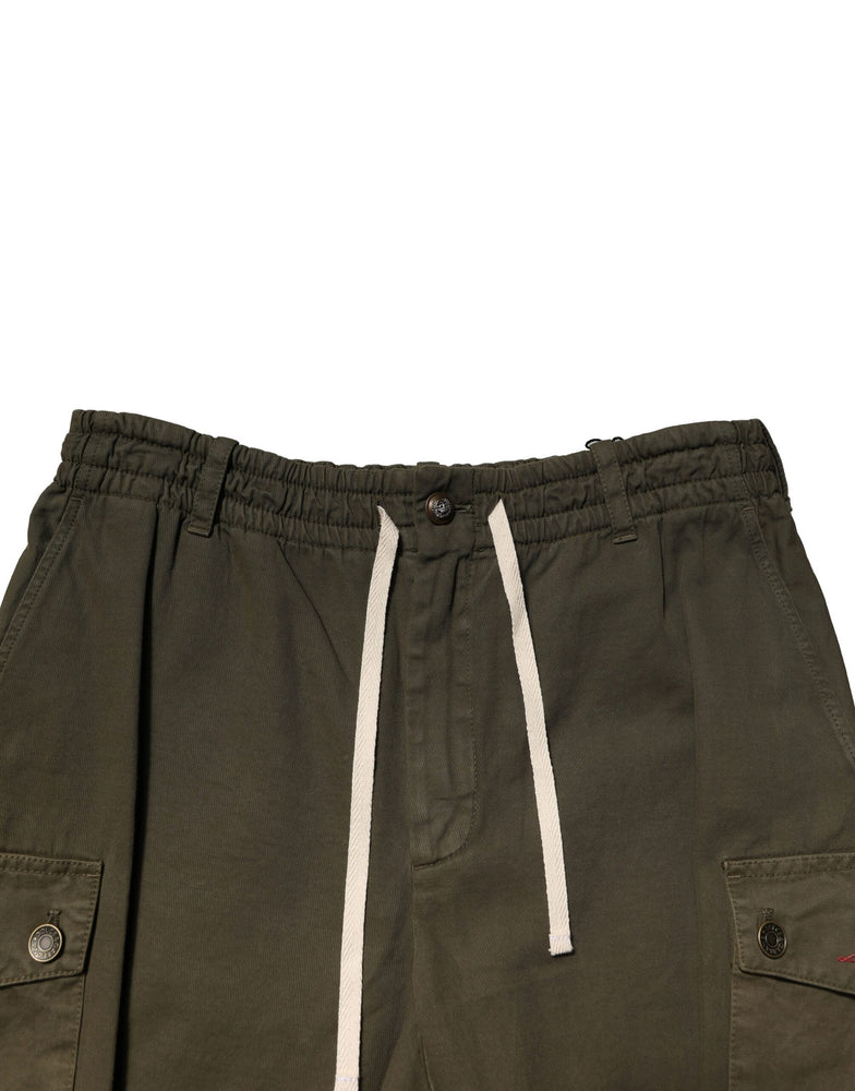 Dolce & Gabbana Brown Cotton Cargo Drawstring Pants