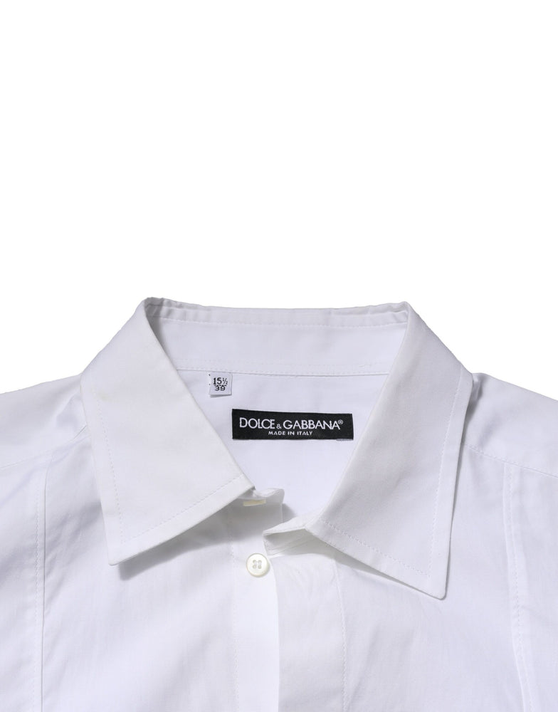 Dolce & Gabbana White Poplin Cotton Formal Men Dress Shirt