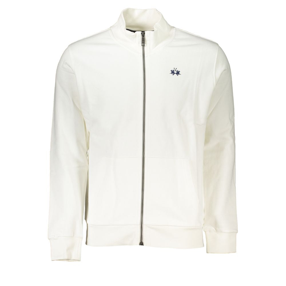 La Martina White Cotton Men Sweater