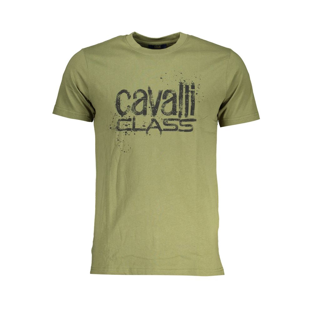 Cavalli Class Verde Cotton Men T-Shirt