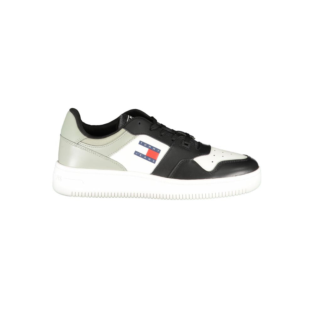 Tommy Hilfiger Black Leather Men Sneaker
