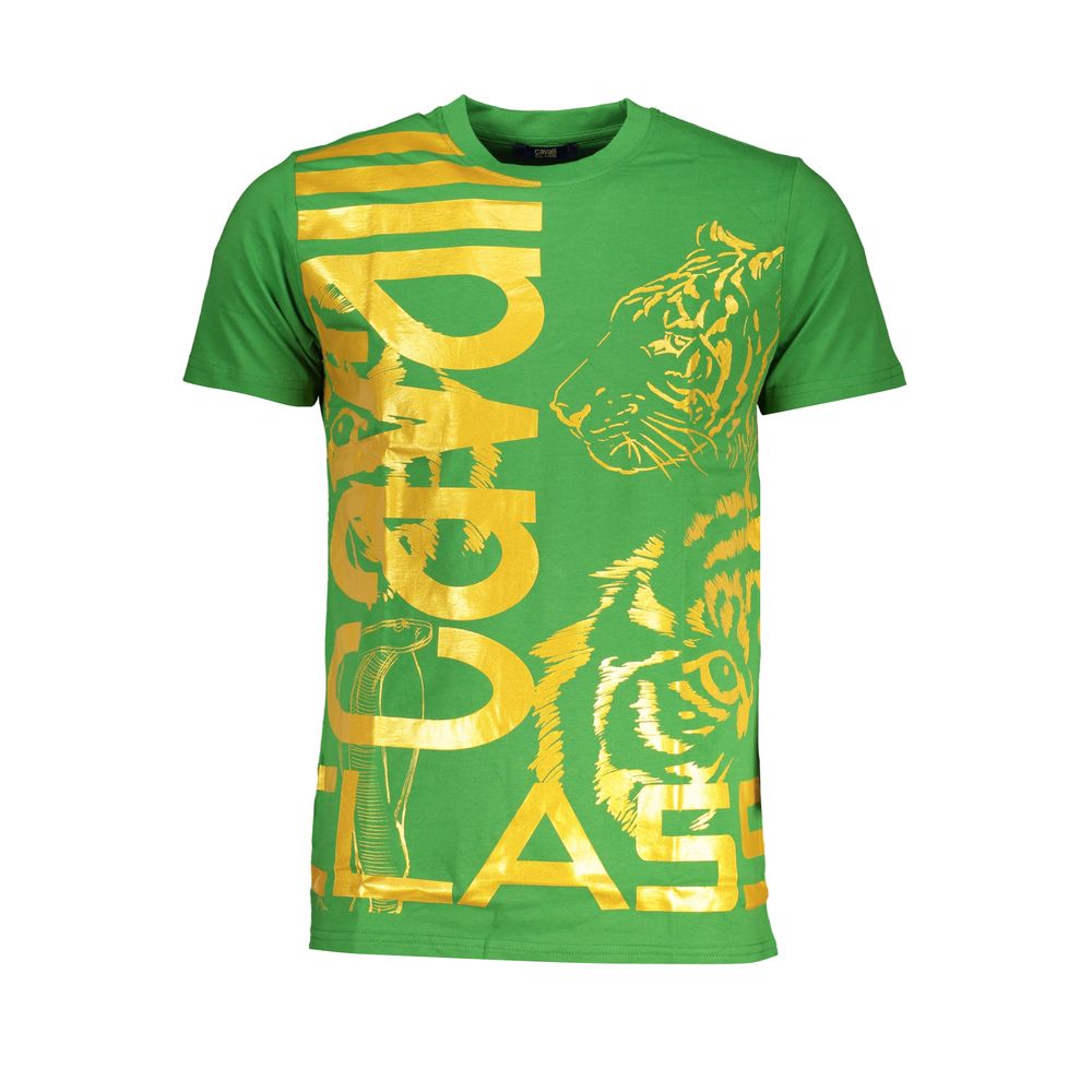 Cavalli Class Verde Cotton Mens T-Shirt