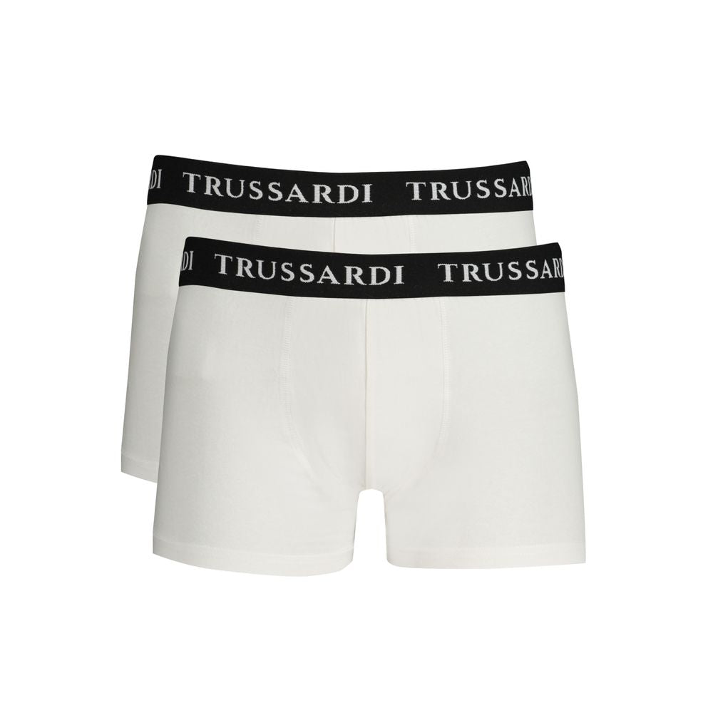 Trussardi White Cotton Men's Boxer Briefs