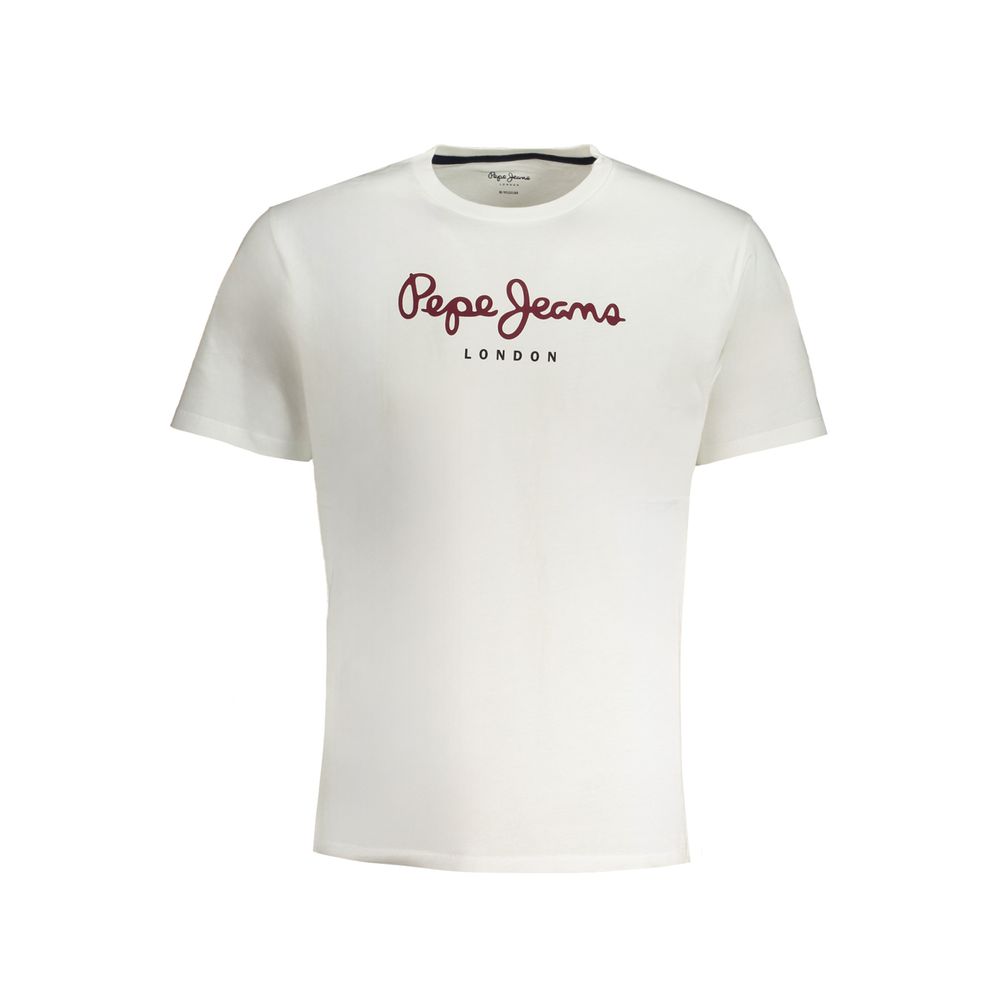 Pepe Jeans Bianco Cotton Men T-Shirt