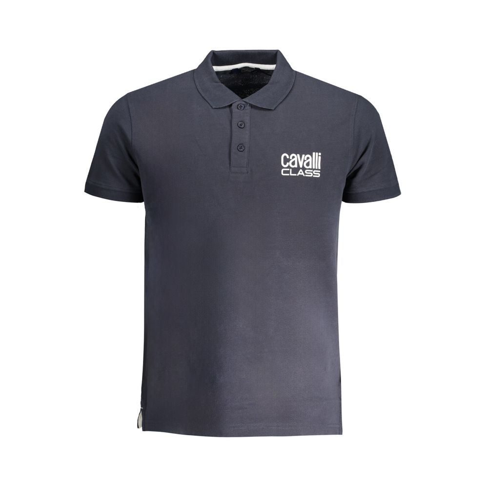 Cavalli Class Blue Cotton Men's Polo Shirt