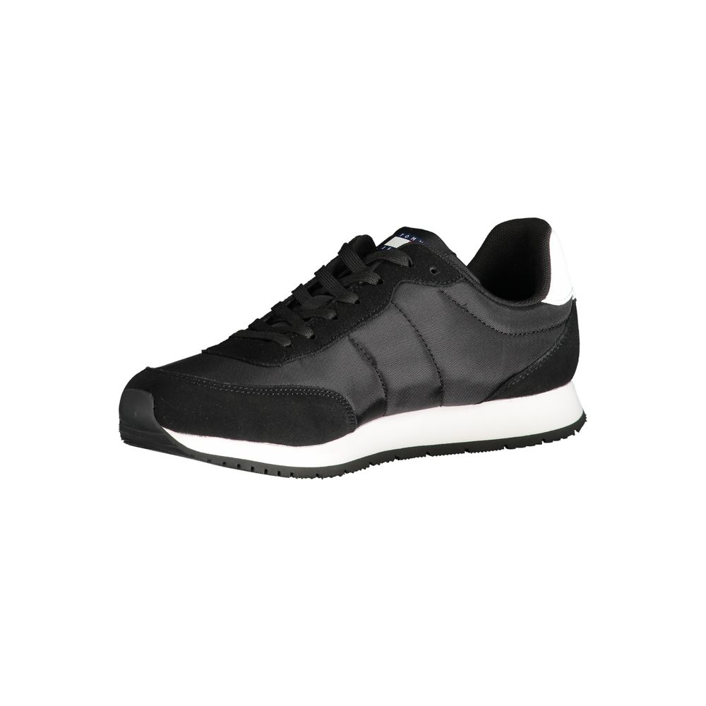 Tommy Hilfiger Black Polyester Men Sneaker