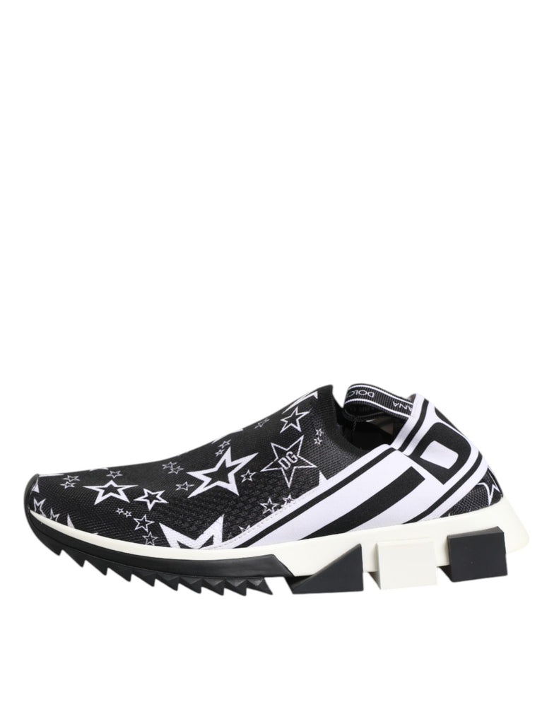 Dolce & Gabbana Black White Sorrento Low Top Sneakers Shoes