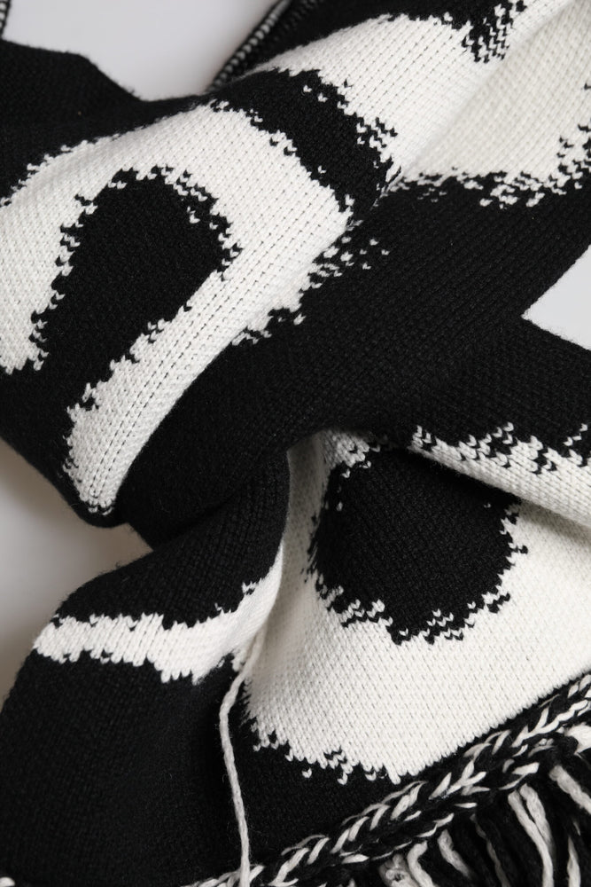 Dolce & Gabbana Black Logo Neck Warmer Wrap Men Shawl Scarf