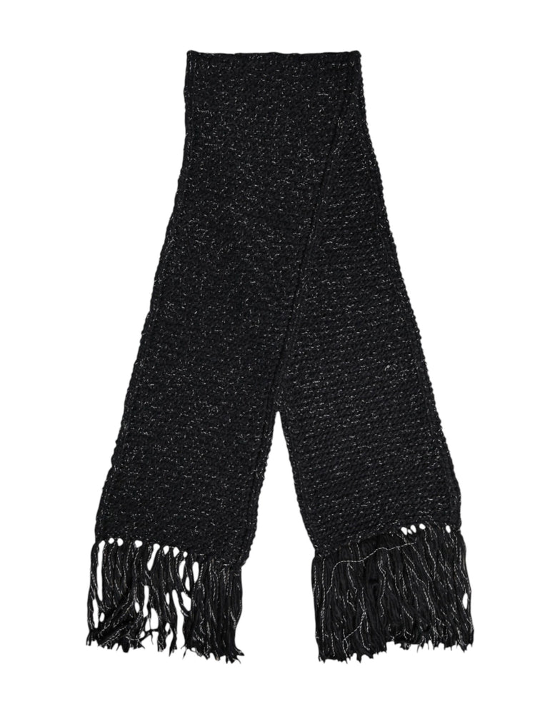 Dolce & Gabbana Black Cashmere Neck Warmer Wrap Shawl Scarf