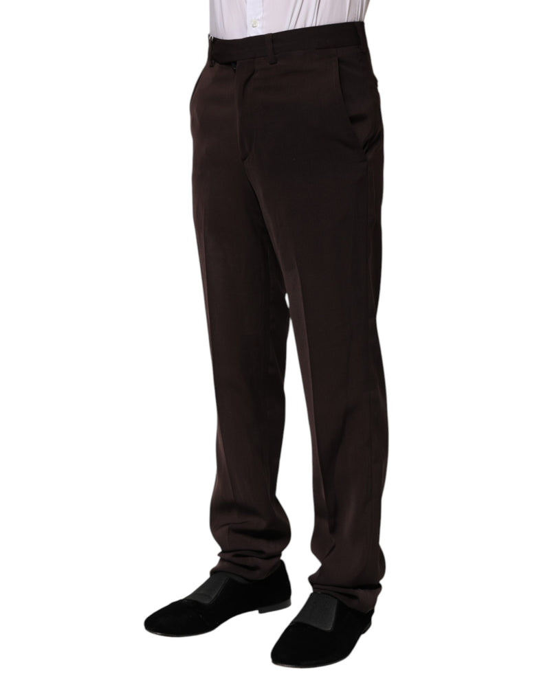 BENCIVENGA Dark Brown Mid Waist Dress Formal Pants
