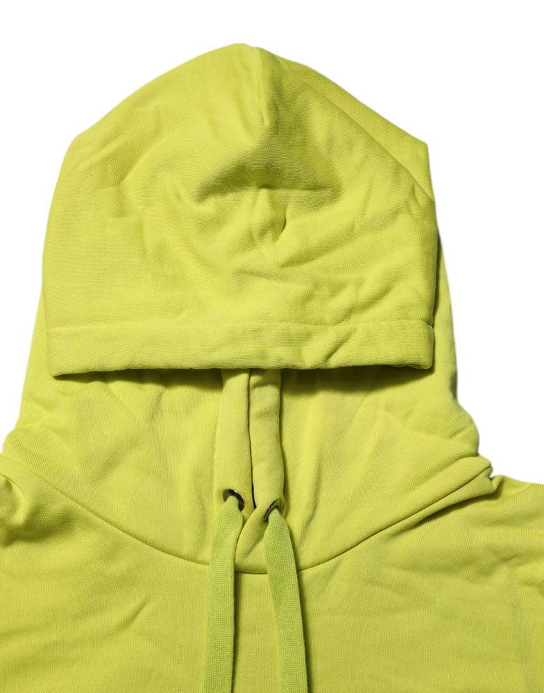 Dolce & Gabbana Green Cotton Hooded Logo Sweatshirt Sweater