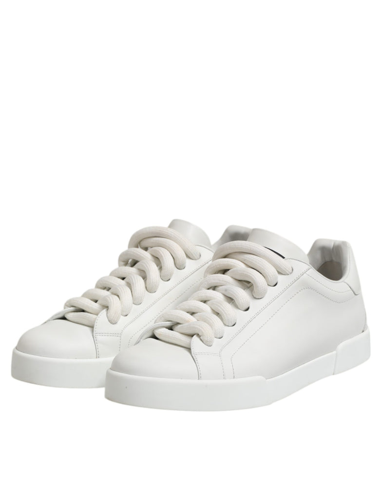 Dolce & Gabbana White Logo Lace Up Low Top Men Sneakers Shoes