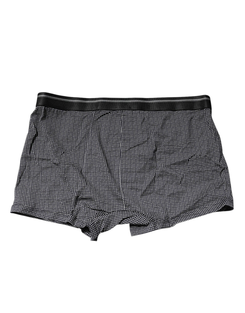 Dolce & Gabbana Gray Printed Cotton Boxer Short Underwear
