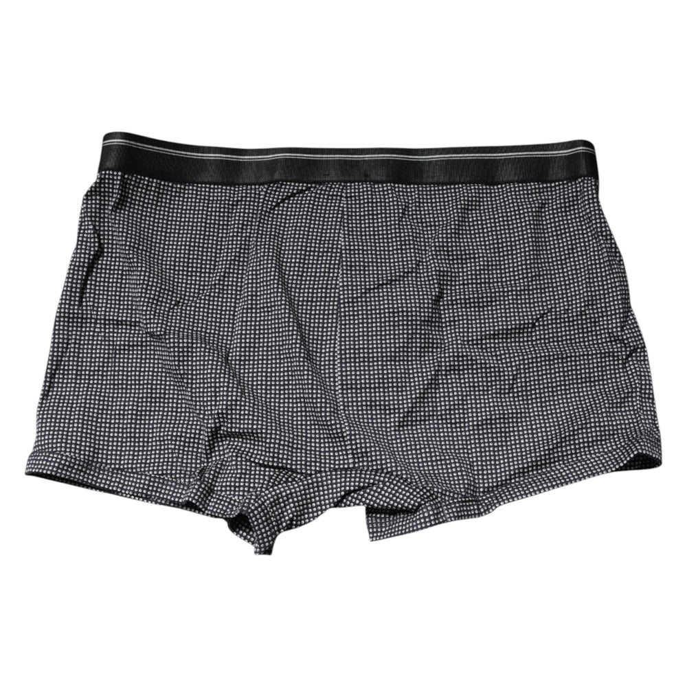 Dolce & Gabbana Gray Printed Cotton Boxer Short Underwear
