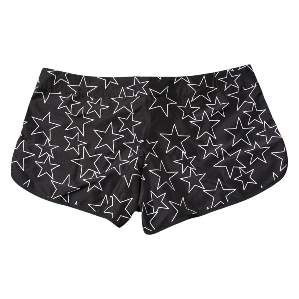 Dolce & Gabbana Black Star Print Beachwear Shorts Swimwear