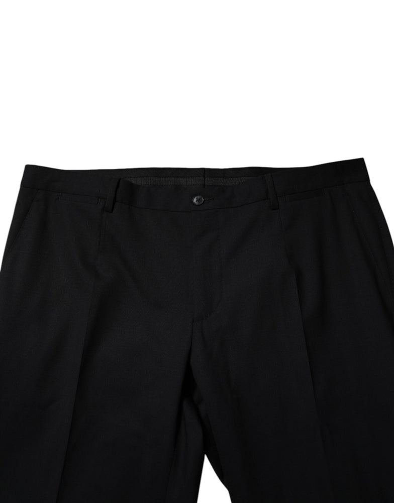 Dolce & Gabbana Black Wool Formal Dress Pants