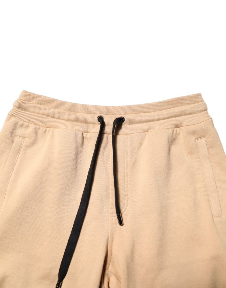 Dolce & Gabbana Yellow Cotton Men Bermuda Sweatshorts Shorts