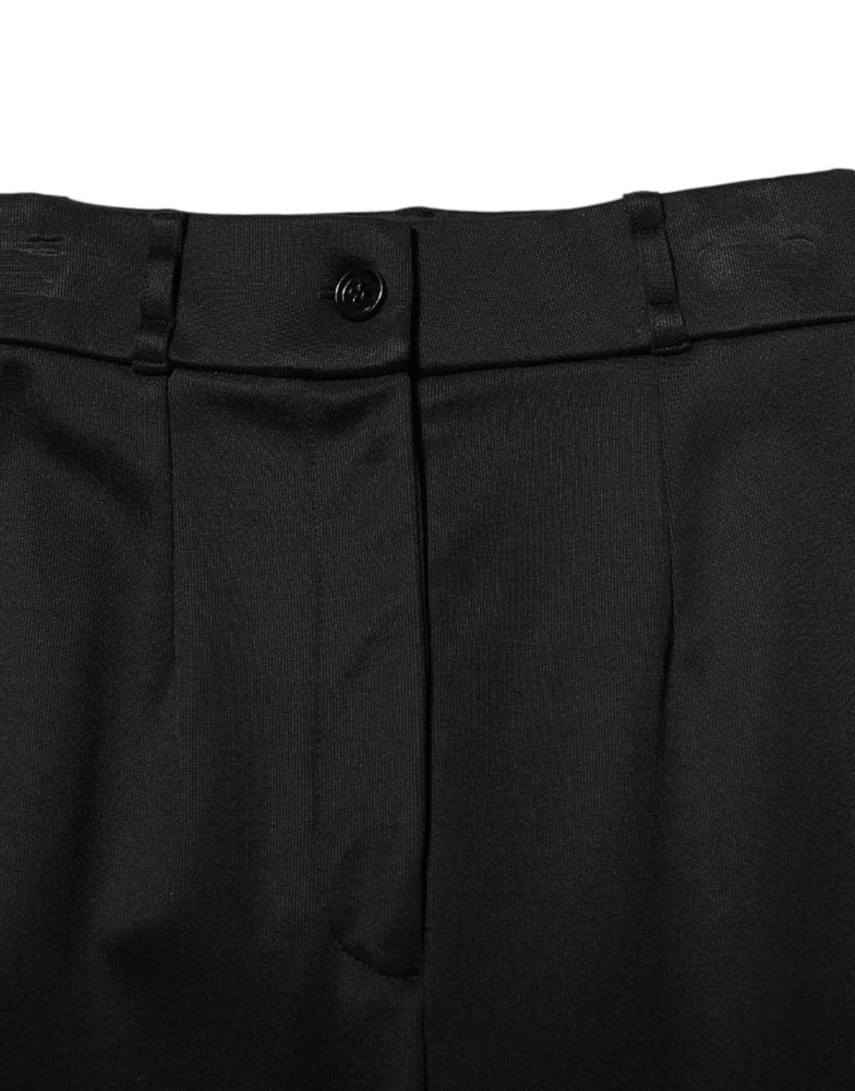 Dolce & Gabbana Black Nylon High Waist Skinny Leggings Pants