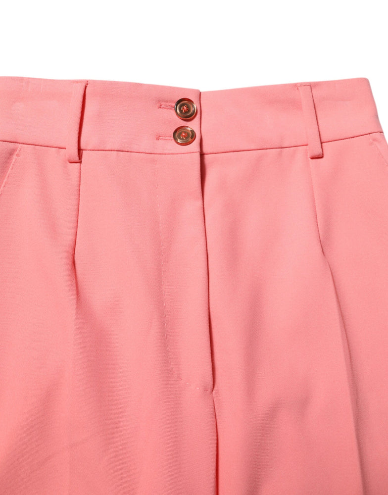 Dolce & Gabbana Pink High Waist Tapered Dress Pants