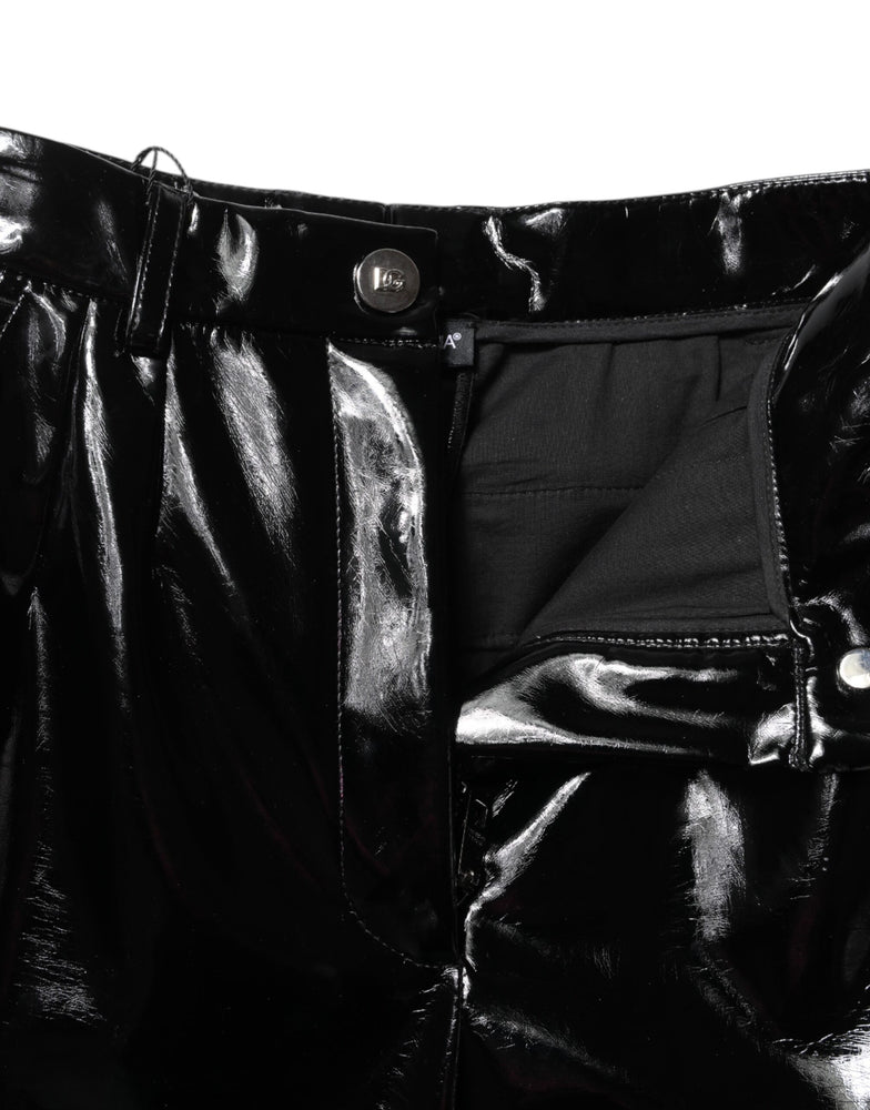 Dolce & Gabbana Black High Waist Cargo Bootcut Pants