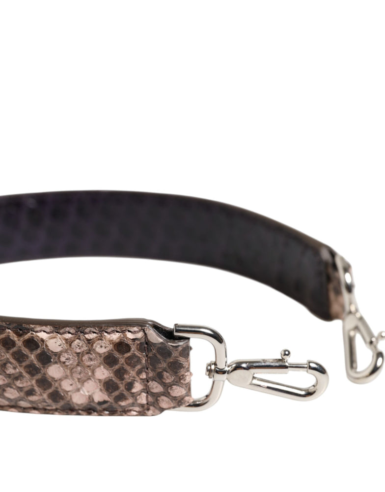 Dolce & Gabbana Brown Exotic Leather Handbag Accessory Shoulder Strap
